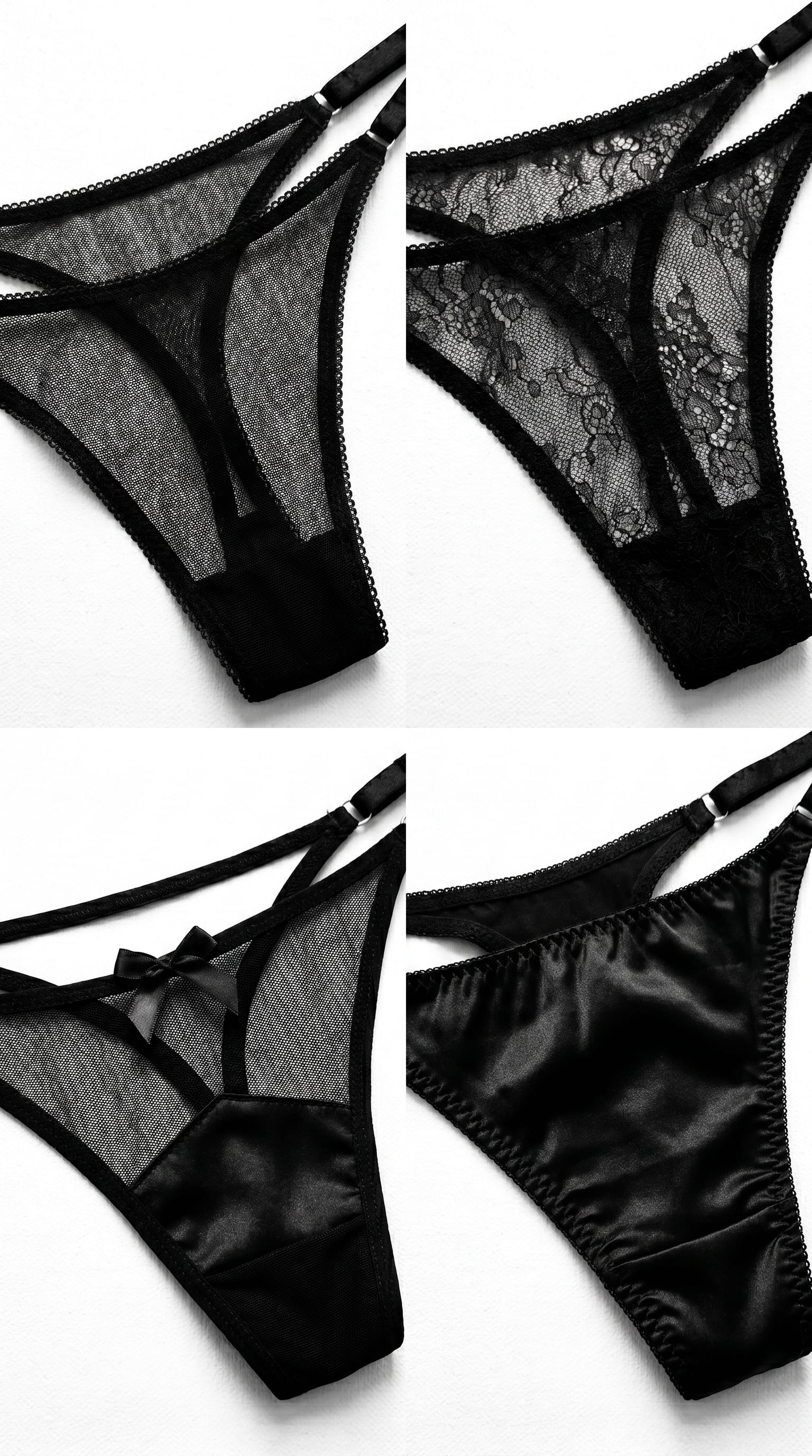Handcrafted Black Love Box panties for a perfect bespoke fit.