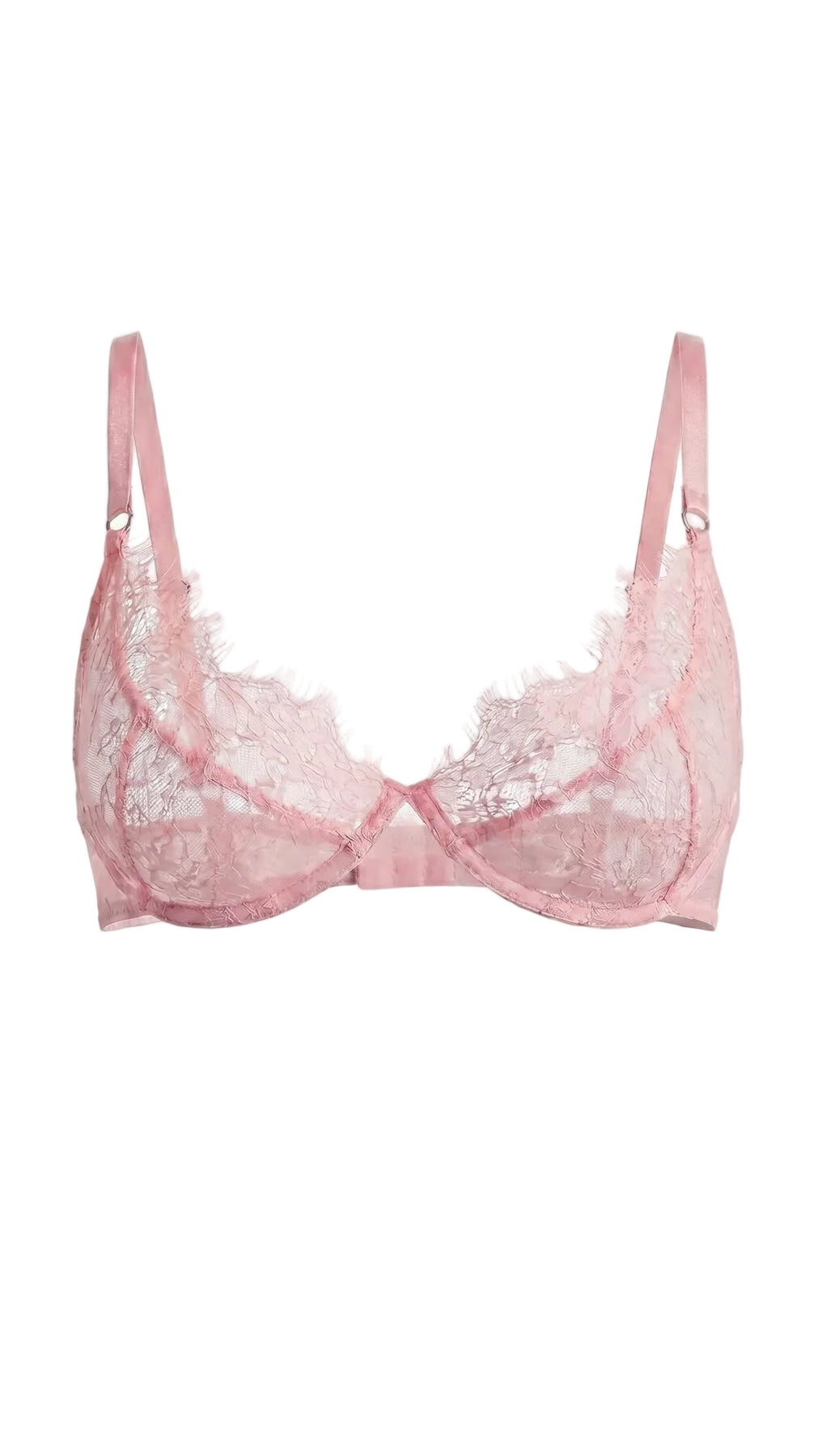 Bespoke pink lace panties from the Femme Totale luxury nightwear collection, custom tailored for a flawless fit.