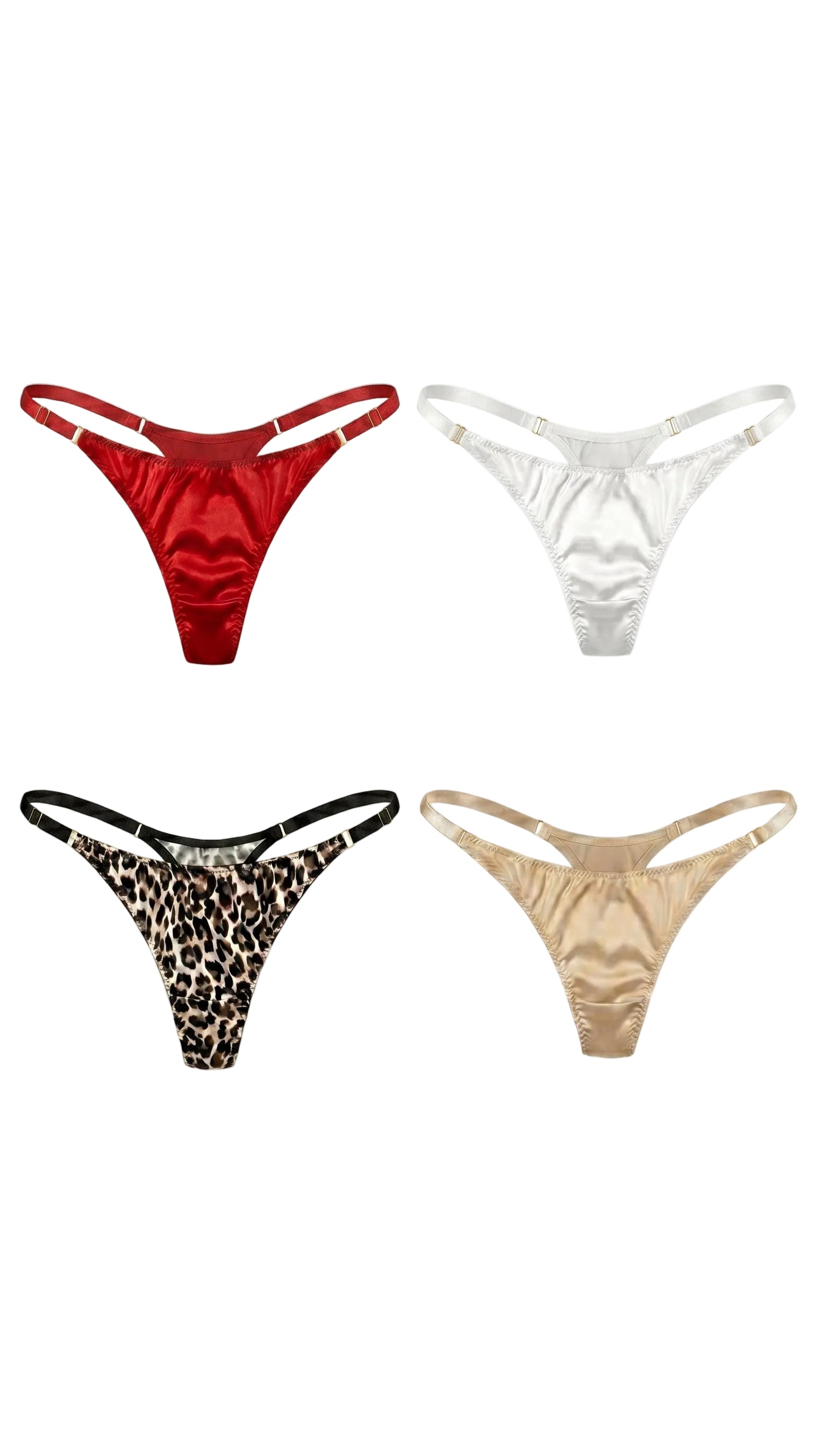 Handcrafted multicolor Silk Box panties set featuring soft satin details and clean architectural lines.