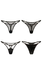 Handcrafted  Black Love Box panties for a perfect bespoke fit.
