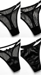 Handcrafted  Black Love Box panties for a perfect bespoke fit.