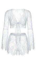 Bespoke white lace panties from the Angelic Whisper luxury nightwear collection, custom tailored for a flawless fit.