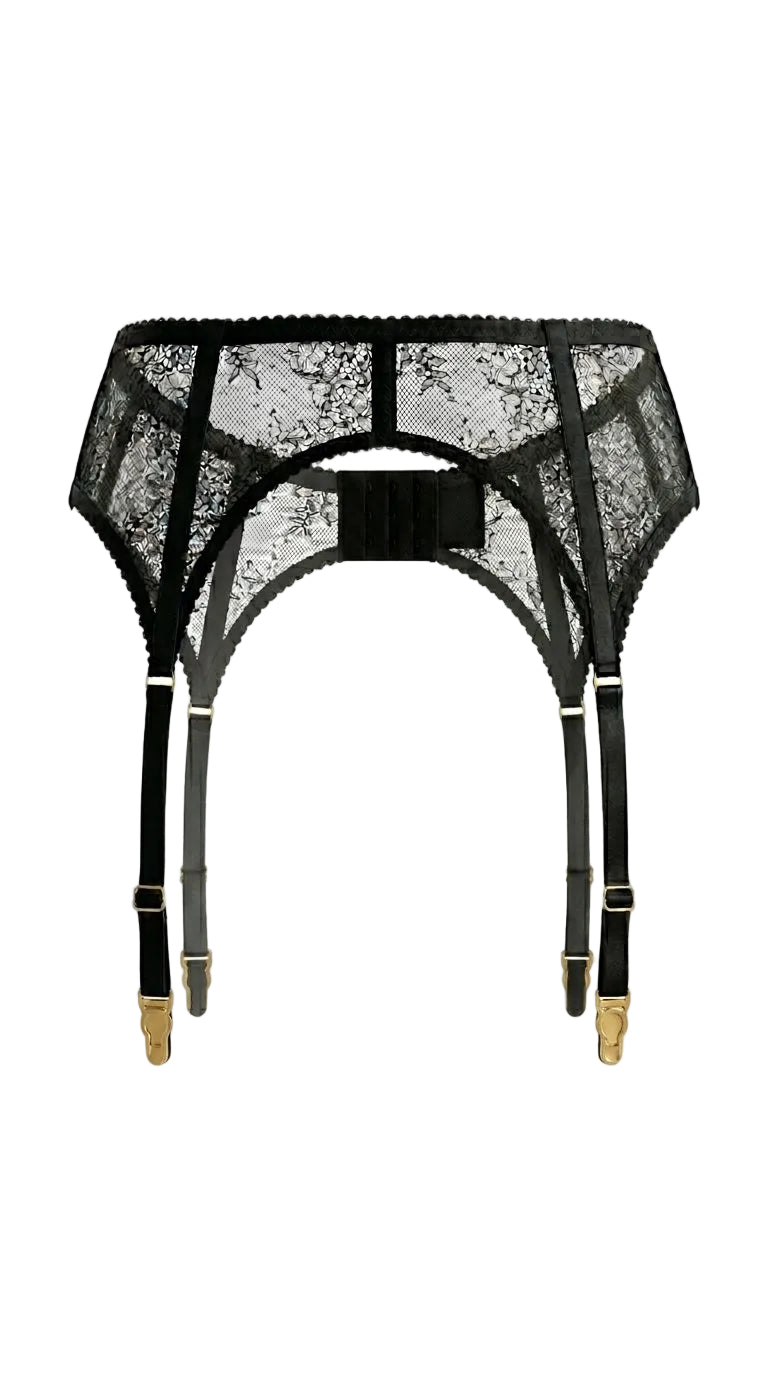 Carolina Black Garter Belt | Artisanal Design | Lioness Lioness Lingerie : Luxury lingerie, bras & underwear Carolina Black Garter Belt | Artisanal Design | Lioness Lioness Lingerie : Luxury lingerie, bras & underwear