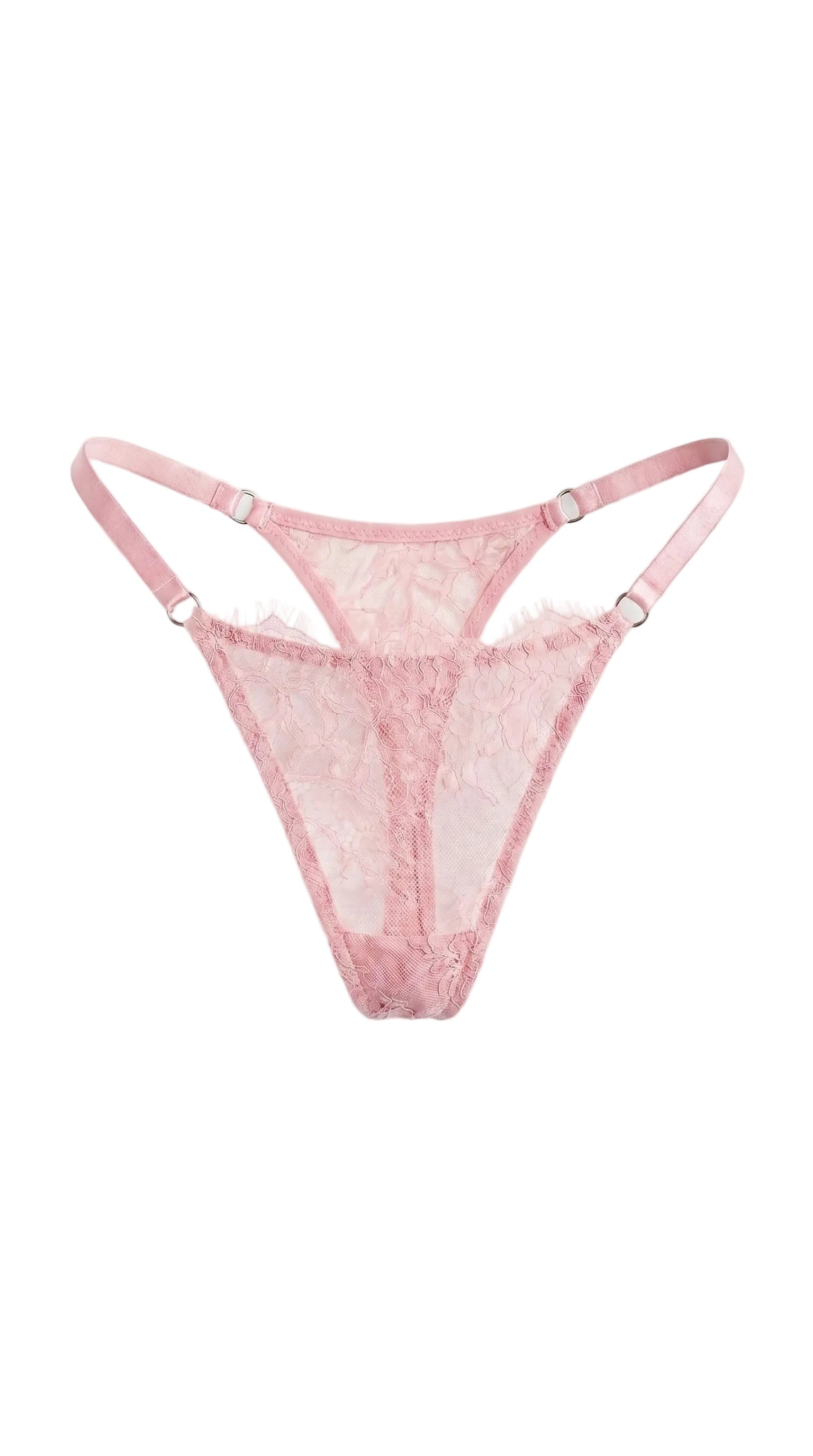 Handcrafted pink lace bra from the architectural Femme Totale collection, custom tailored to unique parameters.