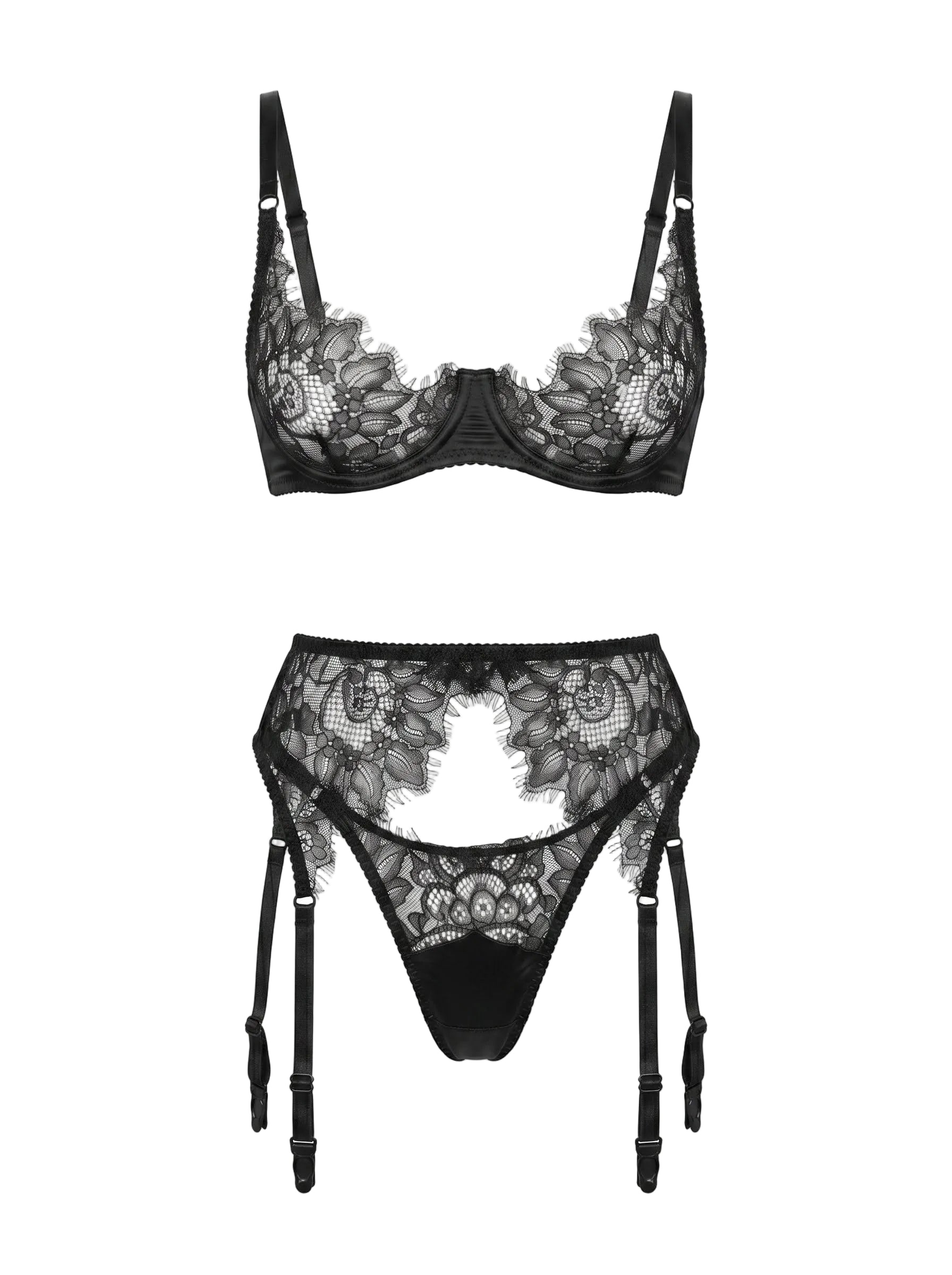 Model showcase of Jasmine black set