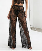 Close-up of the premium handcrafted lace detailing and seams on the bodysuit