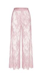 Lace Poetry pink sheer lace bra front view highlighting intricate patterns