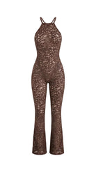 Video showcase of the brown Lea De Paris lace suit.