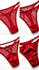 Handcrafted  Red Love Box panties for a perfect bespoke fit.
