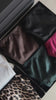 Artisanal multicolor Silk Box panties set video featuring soft satin details.