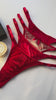 Handcrafted red Love Box panties video for a perfect bespoke fit.