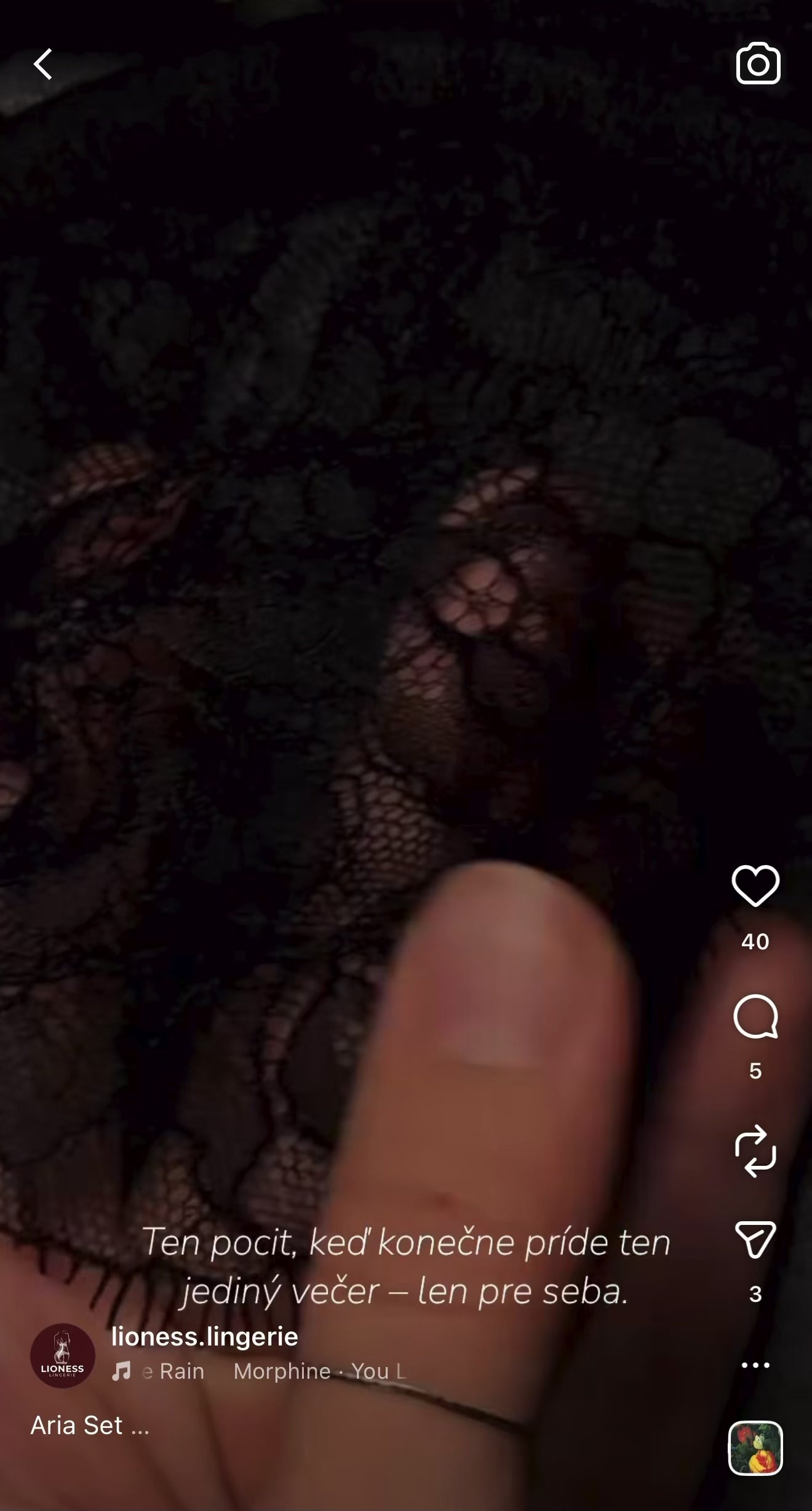 Lioness Lingerie video showcasing handcrafted lace lingerie.